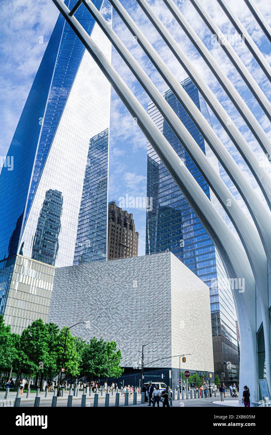Perelman Performing Arts Center, World Trade Center, Oculus Transportation Hub, Financial District, New York City, New York, Stati Uniti Foto Stock