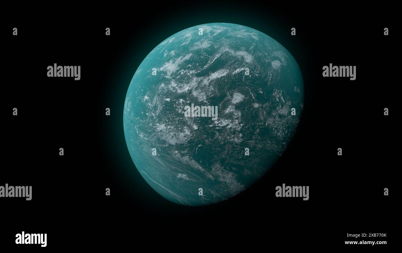 Kepler-22b è un esopianeta che orbita all'interno della zona abitabile della stella simile al Sole Kepler-22. Si trova a circa 640 anni luce dalla Terra nel co Foto Stock