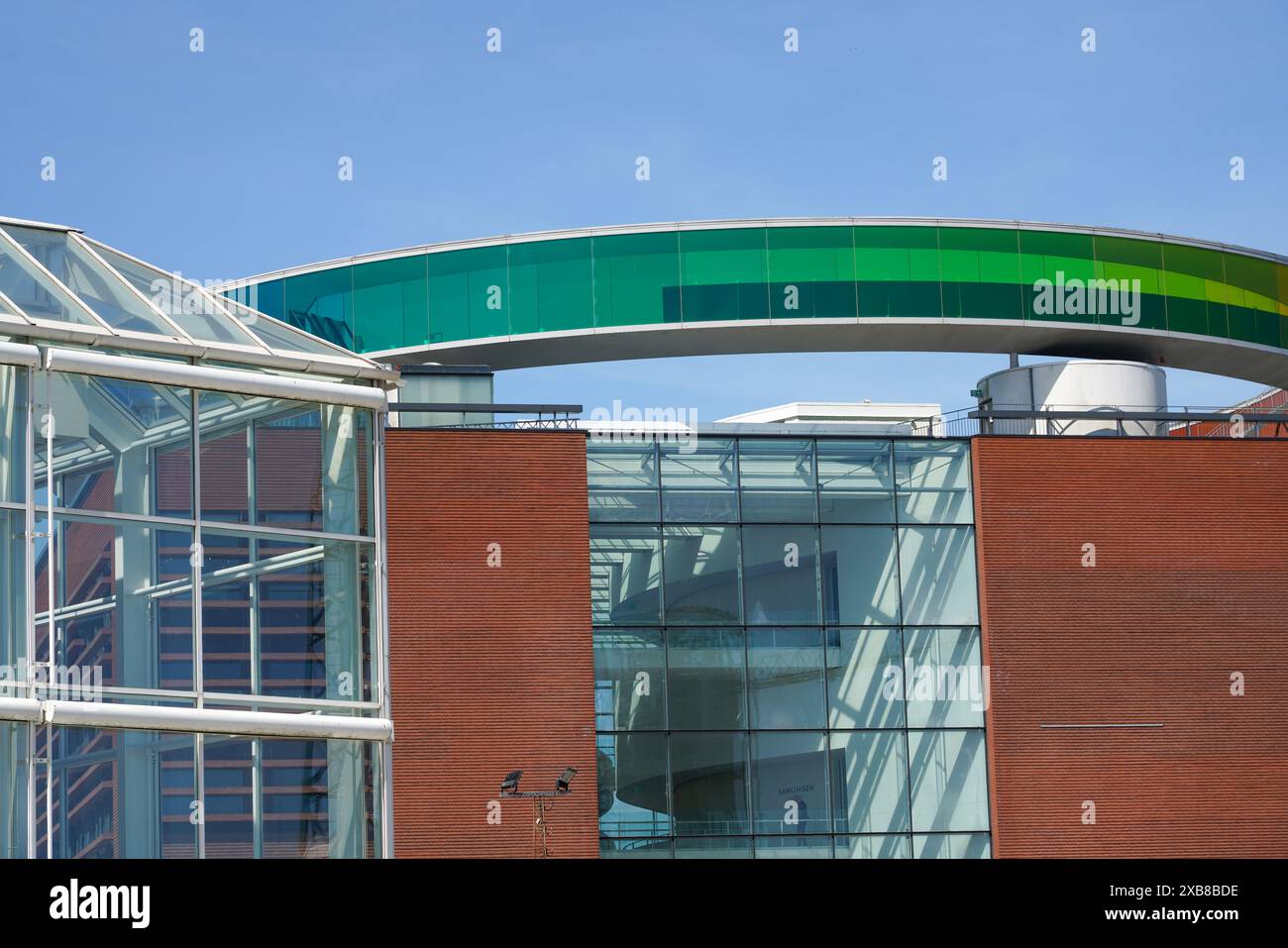 Dettaglio architettonico del Museo d'Arte AROs di Aarhus, Danimarca. Foto Stock