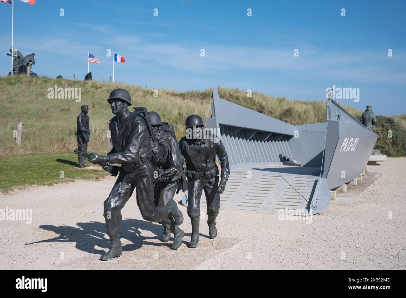 Il Memorial to the Andrew Jackson Higgins and the Higgins landing craft, 75th Anniversary of the D-Day Landings Foto Stock