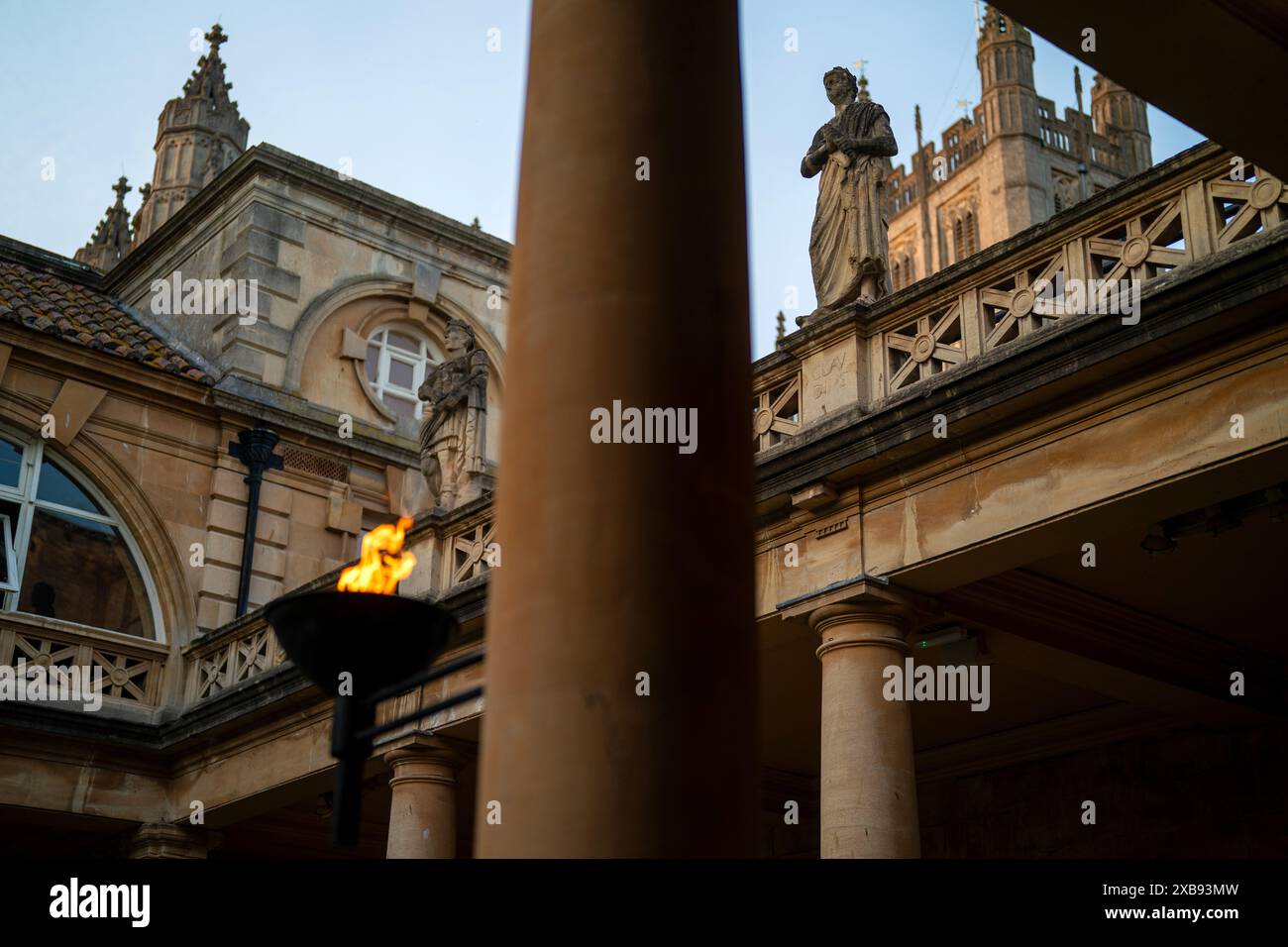 Roman Baths in Bath, Somerset, Regno Unito Foto Stock