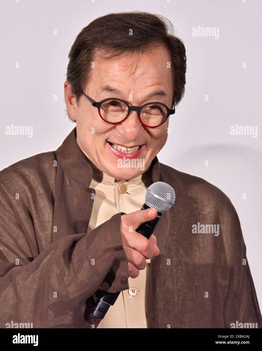 Tokyo, Giappone. 11 giugno 2024. L'attore Jackie Chan partecipa al saluto per il film "Ride On" a Tokyo, Giappone, martedì 11 giugno 2024. Foto di Keizo Mori/UPI credito: UPI/Alamy Live News Foto Stock