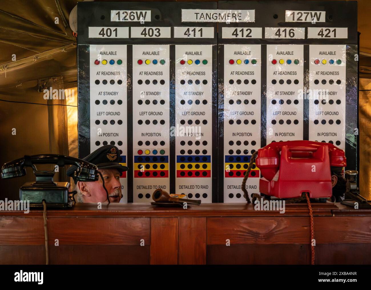 Sala operatoria rievocazione del 80° anniversario del D-Day a Southwick, Hampshire. Foto Stock