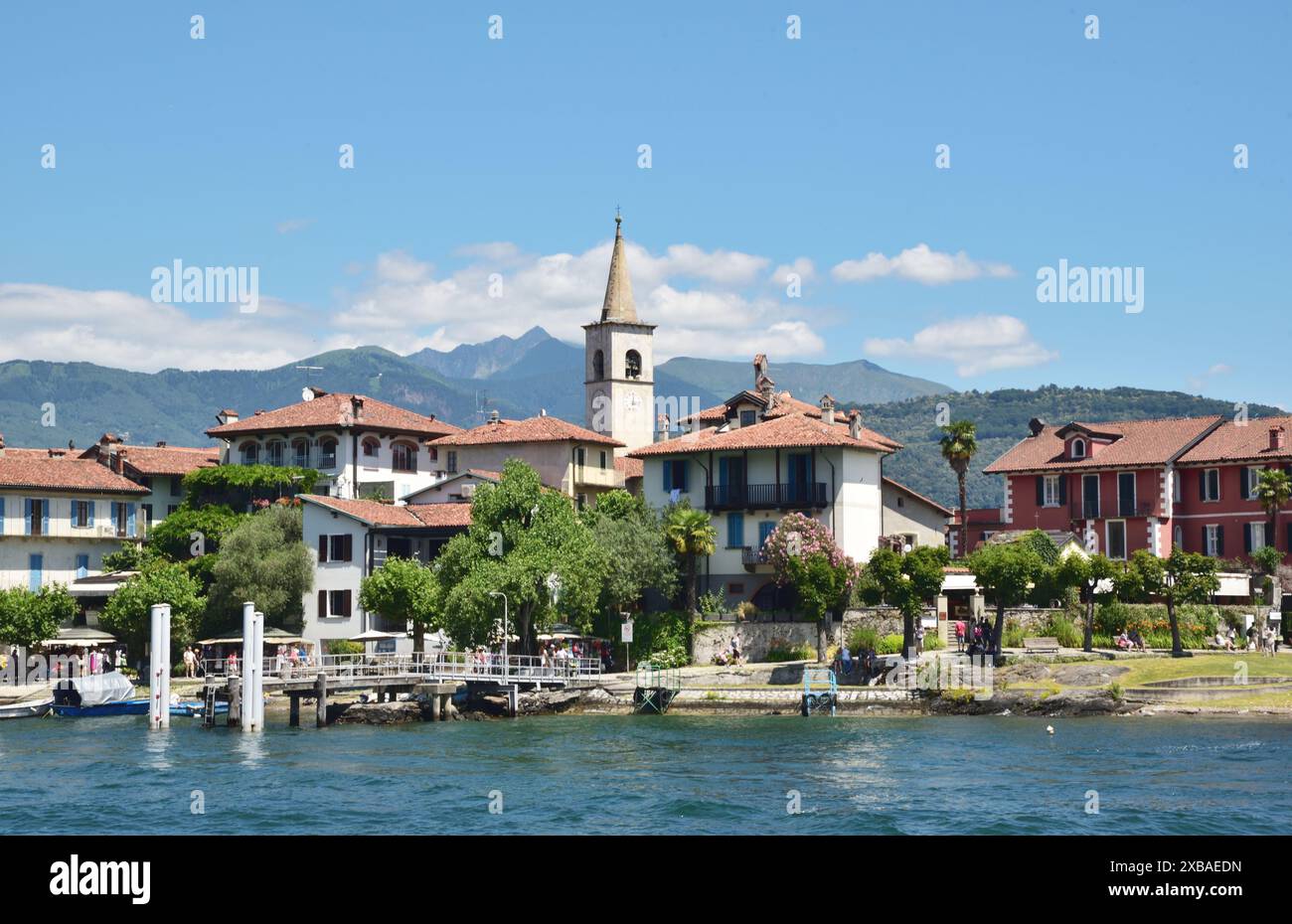 Isola dei pescatori, o Isola superiore, sul Lago maggiore, Italia Foto Stock