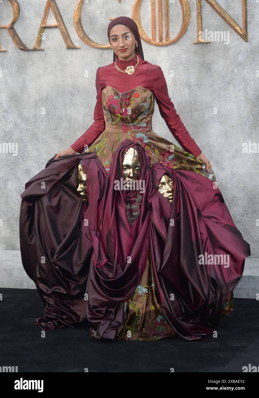 La foto deve essere accreditata ©Alpha Press 078237 10/06/2024 Zainab Jiwa alla House of Dragon Season 2 UK Premiere a Londra. Foto Stock