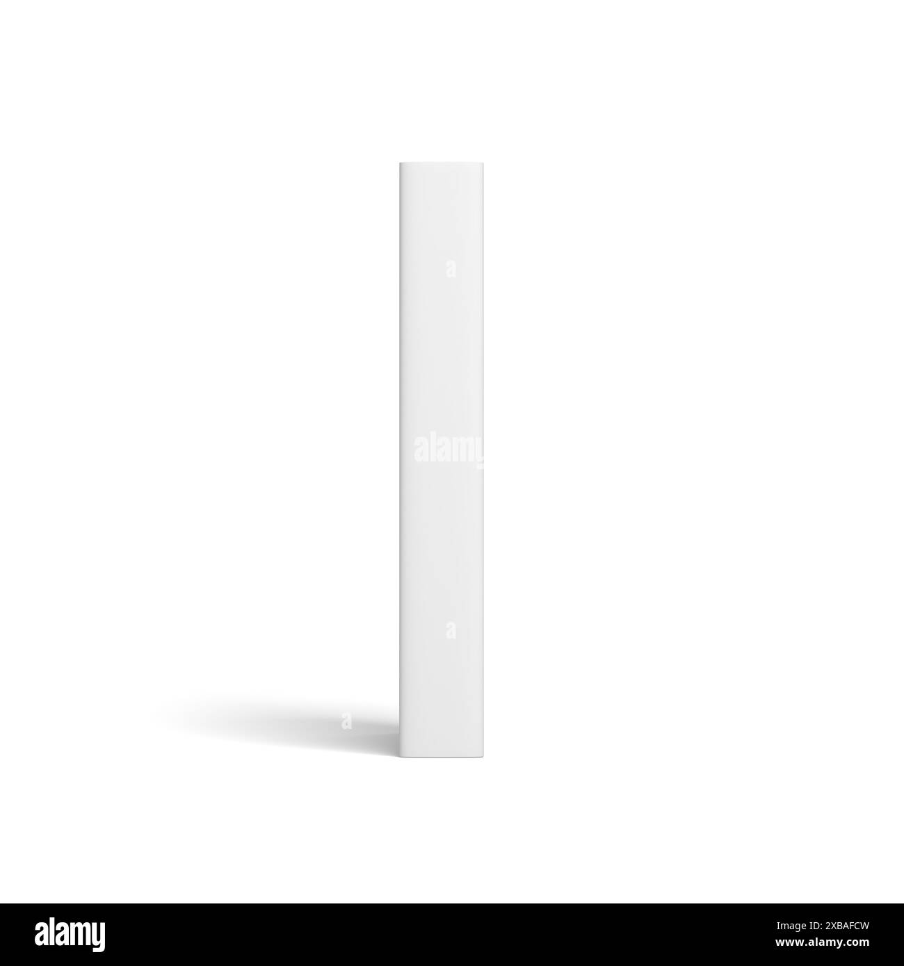 Libro isolato su sfondo bianco. Mockup. Vuoto. Coperchio. Colonna vertebrale. illustrazione 3d. Foto Stock
