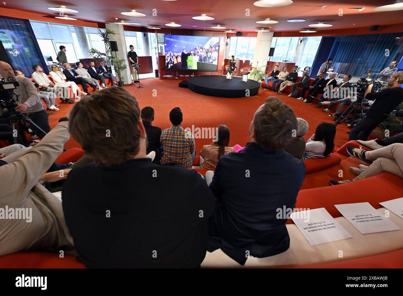 Diegem, Belgio. 11 giugno 2024. Una conferenza stampa per presentare i calendari della stagione 2024-2025 per le competizioni di calcio professionistico dell'organizzazione Pro League, martedì 11 giugno 2024 a Diegem. I programmi saranno annunciati la prima divisione maschile della "Jupiler Pro League", la seconda divisione maschile della "Challenger Pro League" e la prima divisione femminile della "lotto Super League". BELGA PHOTO ERIC LALMAND credito: Belga News Agency/Alamy Live News Foto Stock