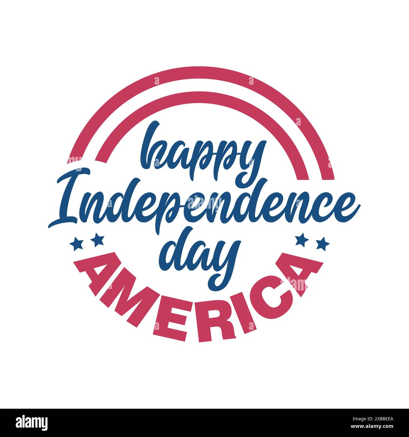 Buon modello per l'America del giorno dell'indipendenza. 4 luglio banner, poster, biglietto d'auguri per il giorno della libertà degli Stati Uniti. Logo tipografico del giorno dell'indipendenza. Bandiera americana Illustrazione Vettoriale