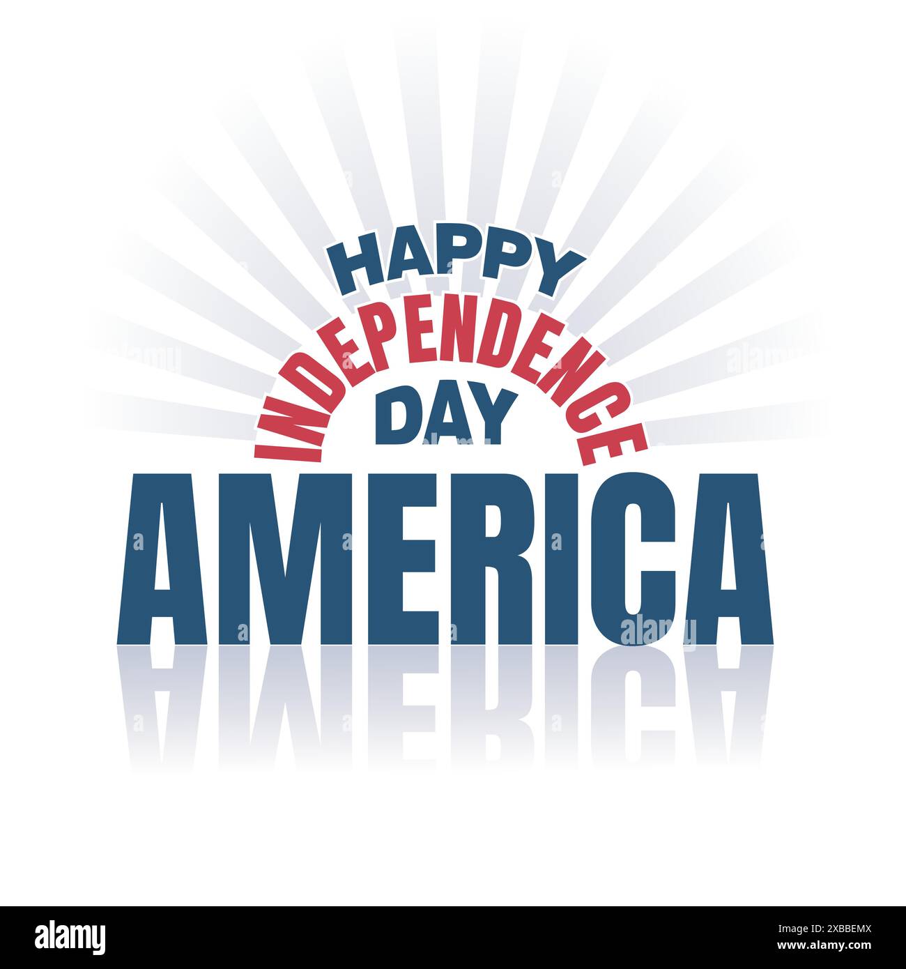 Buon modello per l'America del giorno dell'indipendenza. 4 luglio banner, poster, biglietto d'auguri per il giorno della libertà degli Stati Uniti. Logo tipografico del giorno dell'indipendenza. Bandiera americana Illustrazione Vettoriale