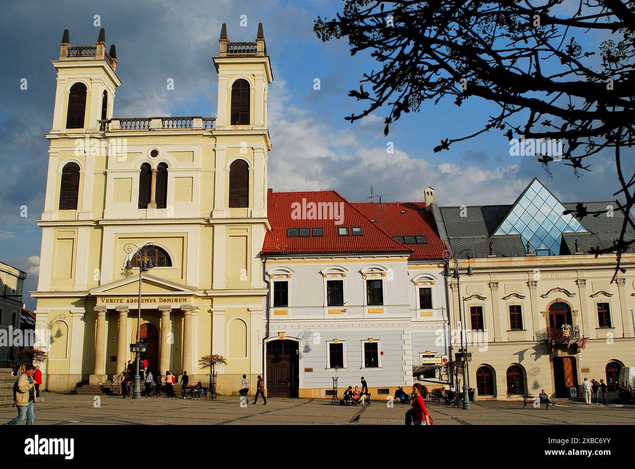 Piazza principale di Banska Bystrica, Slovacchia Foto Stock