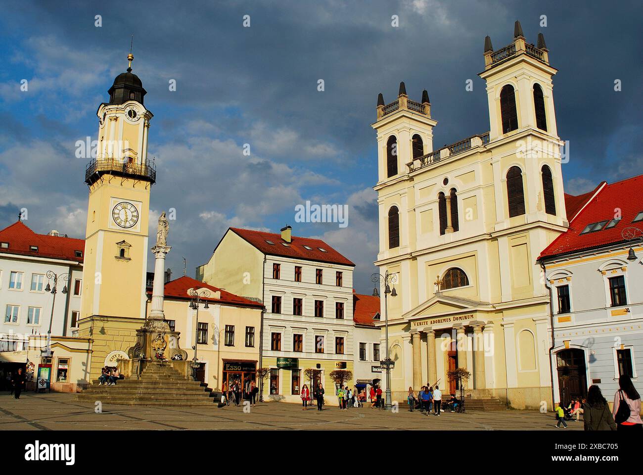 Piazza principale di Banska Bystrica, Slovacchia Foto Stock
