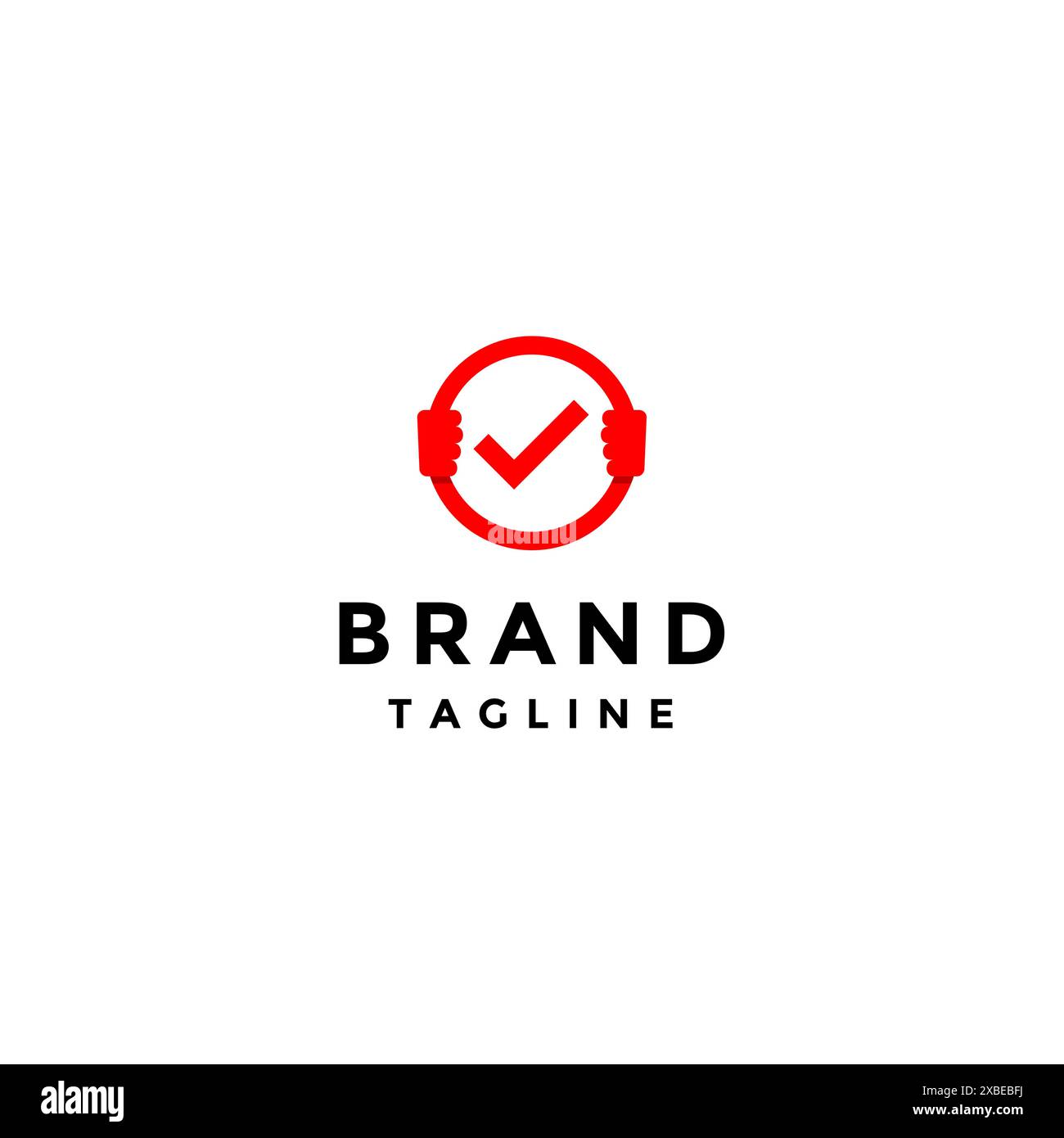 Guida a mano con icona di controllo Logo Design. Design semplice del logo a controllo automobilistico. Illustrazione Vettoriale