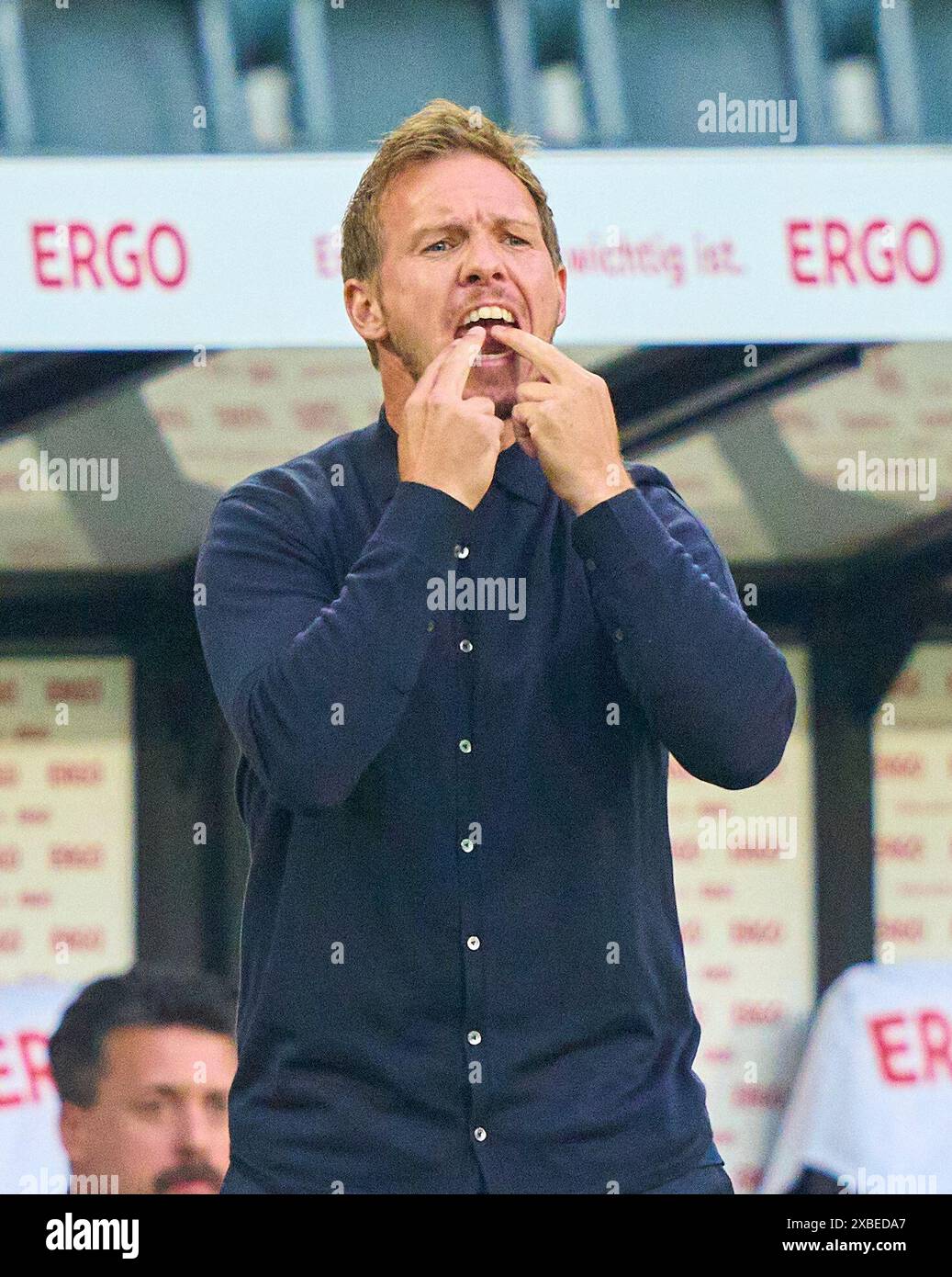 L'allenatore della DFB Julian Nagelsmann, Bundestrainer, Nationaltrainer, nell'amichevole GERMANIA - GRECIA in preparazione ai Campionati europei 2024 il 3 giugno 2024 a Nürnberg, Germania. Fotografo: Peter Schatz Foto Stock