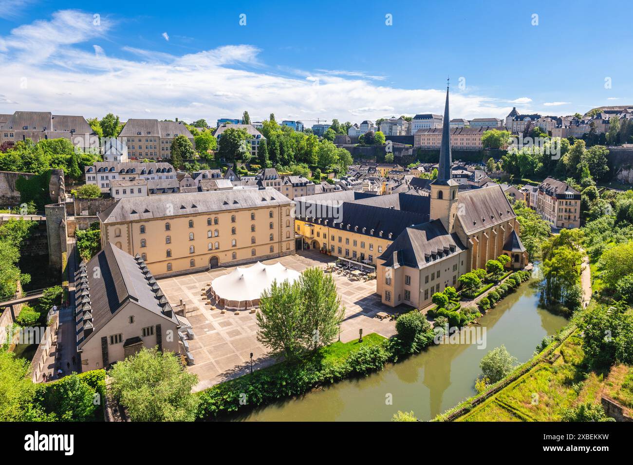 La città vecchia di Lussemburgo, il quartiere Ville Haute, è patrimonio dell'umanità dell'UNESCO in Lussemburgo Foto Stock