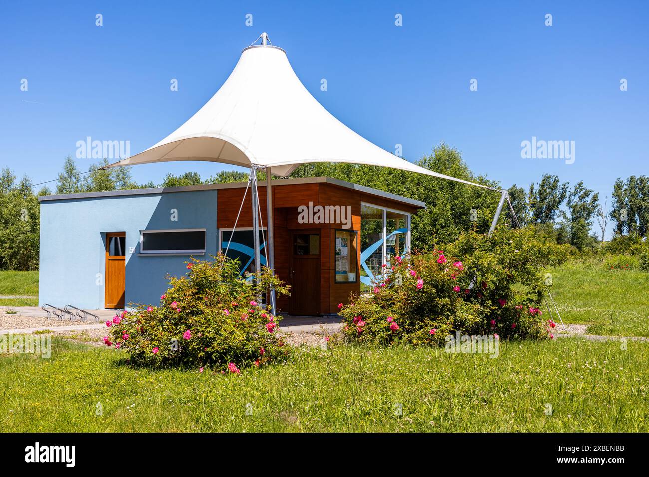 Informazioni turistiche am Concordiasee Abenteuerspielplatz Foto Stock