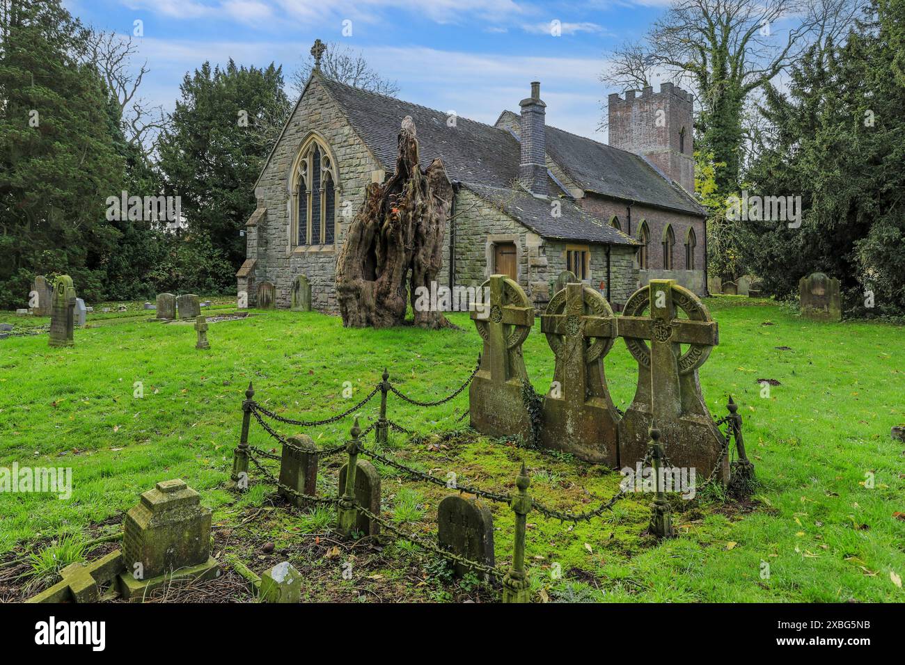 St. Peter's Anglican Parish Church, Gayton, Staffordshire, Inghilterra, Regno Unito Foto Stock