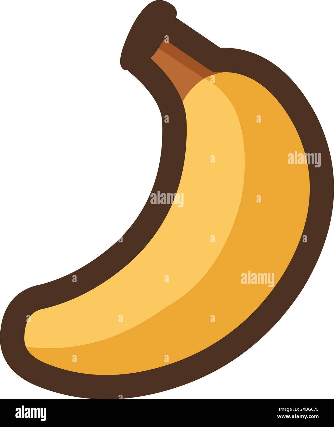 Carina icona di una banana Illustrazione Vettoriale