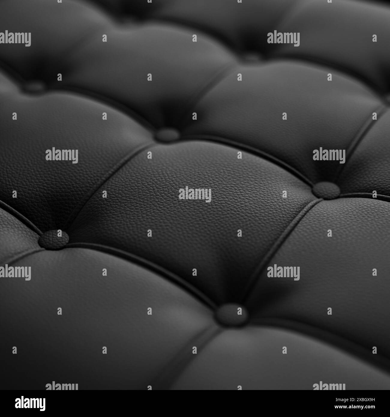 Rendering 3d della sedia Knoll Barcelona in pelle naturale - primo piano Foto Stock