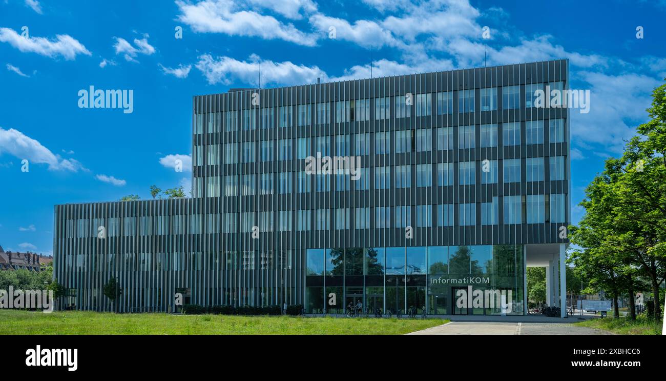 Nuovo edificio InformatiKOM, KIT Karlsruhe Institute of Technology. Baden-Wuerttemberg, Germania, Europa Foto Stock