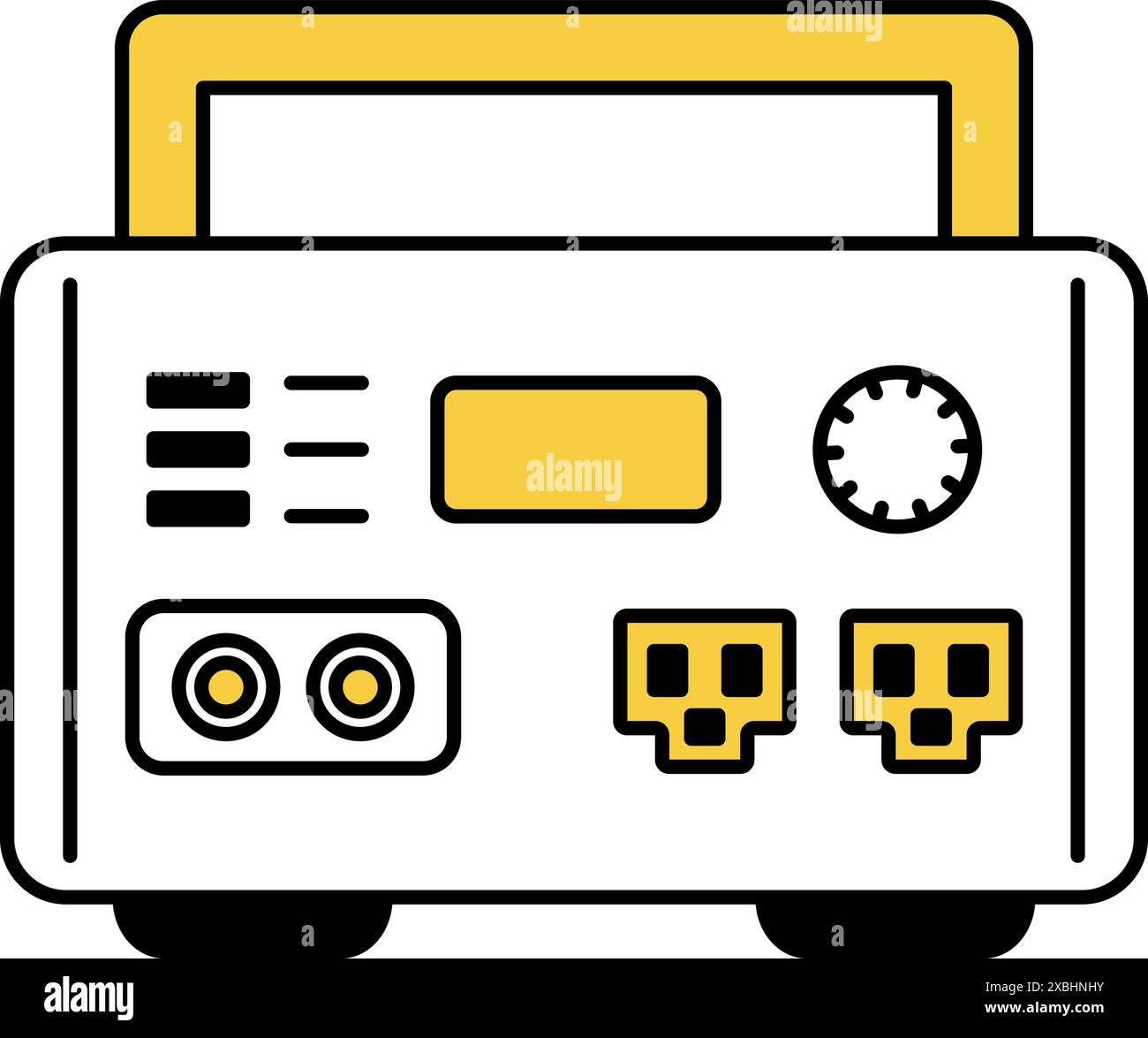 Semplice icona di disegno in linea di kit di emergenza, batteria di emergenza, illustrazione vettoriale Illustrazione Vettoriale