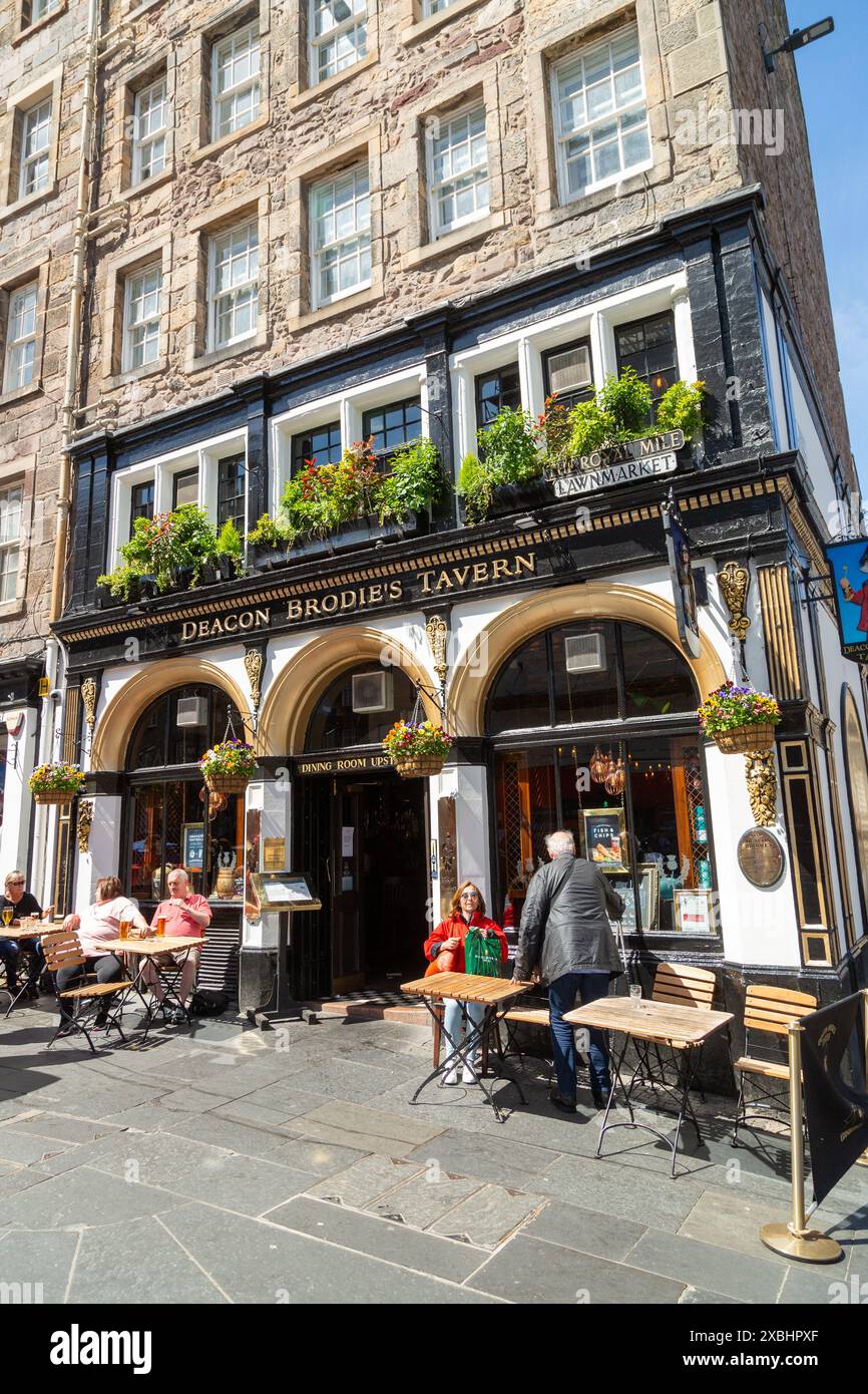 Deacon Brodies Tavern sul Royal Mile Edinburgh Foto Stock