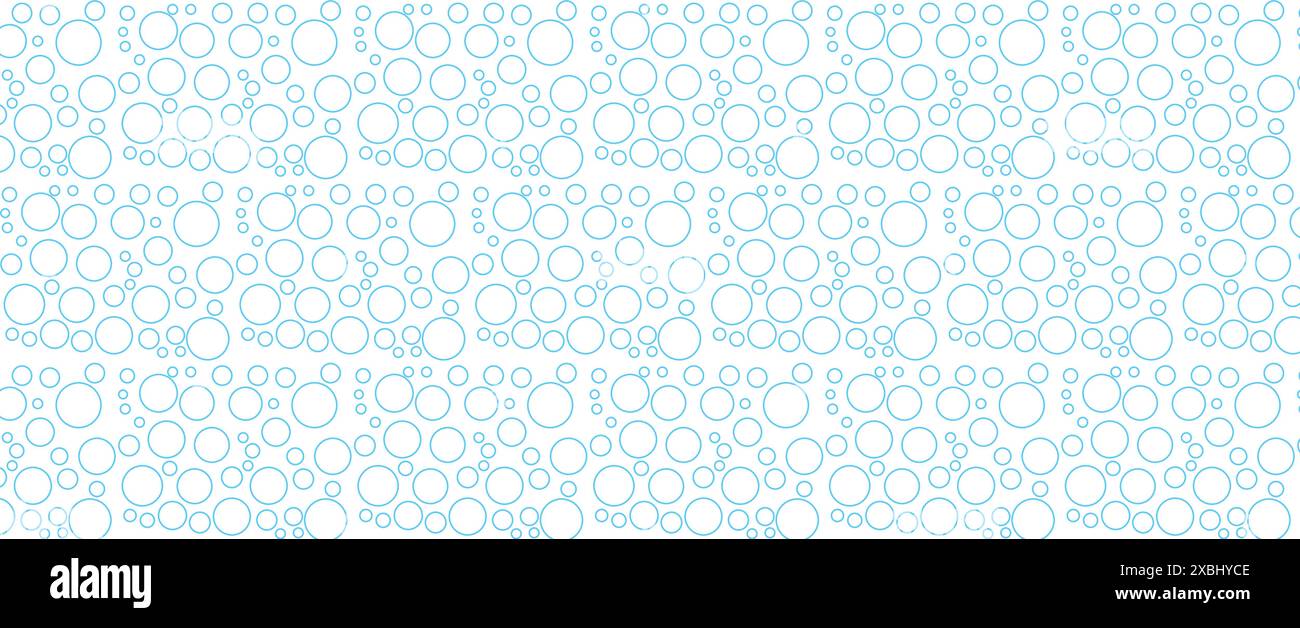 Bolla soda senza cuciture colore blu. sapone di colore bianco. Illustrazione Vettoriale