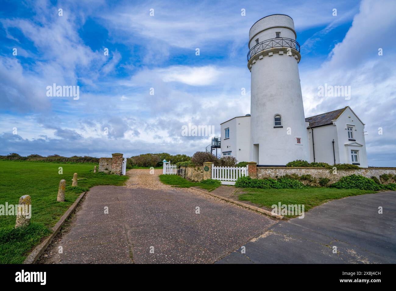 Il faro di Old Hunstanton, Norfolk, Inghilterra, Regno Unito Foto Stock