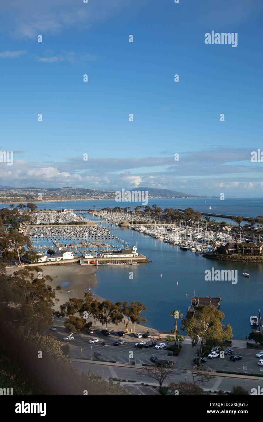 Veduta del porto di Dana Point e del porticciolo Orange County, Califormia USA meridionale Foto Stock