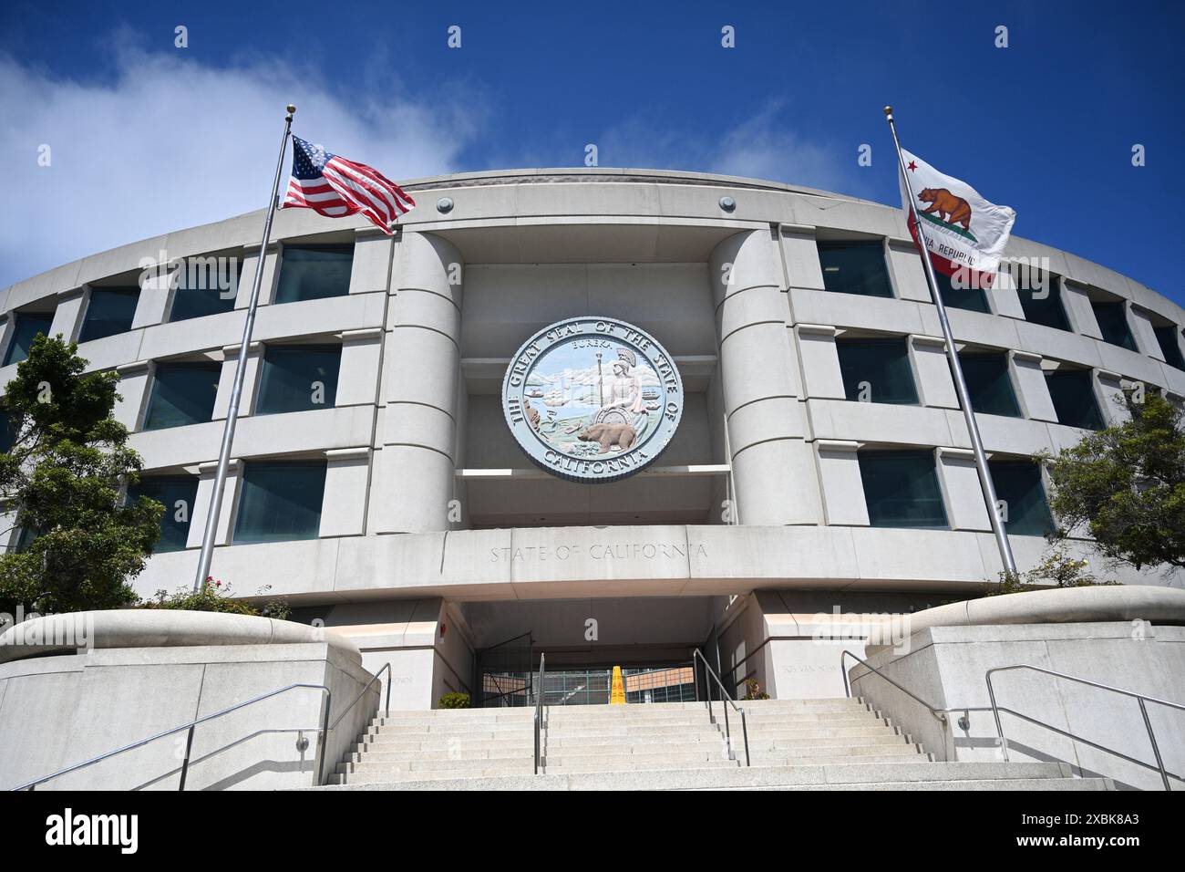 San Francisco, California, USA - 25 luglio 2023: Sede centrale della California Public Utilities Commission a San Francisco, Stato della California. Foto Stock