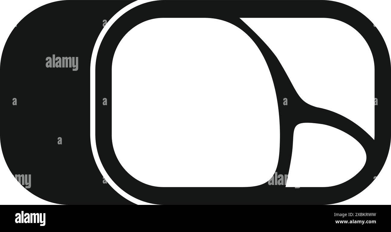 Semplice icona di uno shawarma che ruota su uno spiedo verticale e si prepara per essere servito Illustrazione Vettoriale