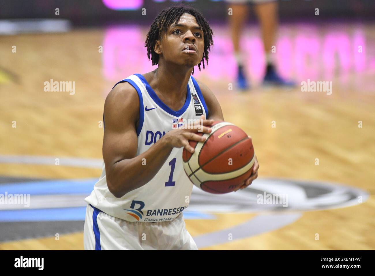 Danny Carbuccia (Repubblica Dominicana). FIBA Basketball Americup U18 - Buenos Aires 2024 Foto Stock