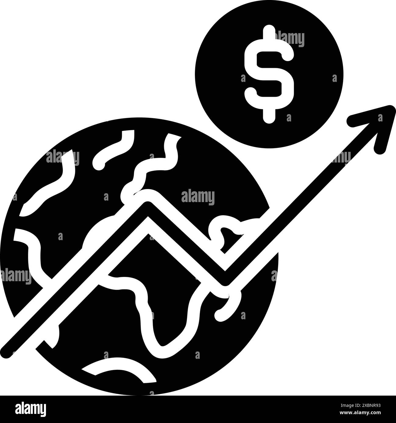 Icona per l'economia, gli affari Illustrazione Vettoriale