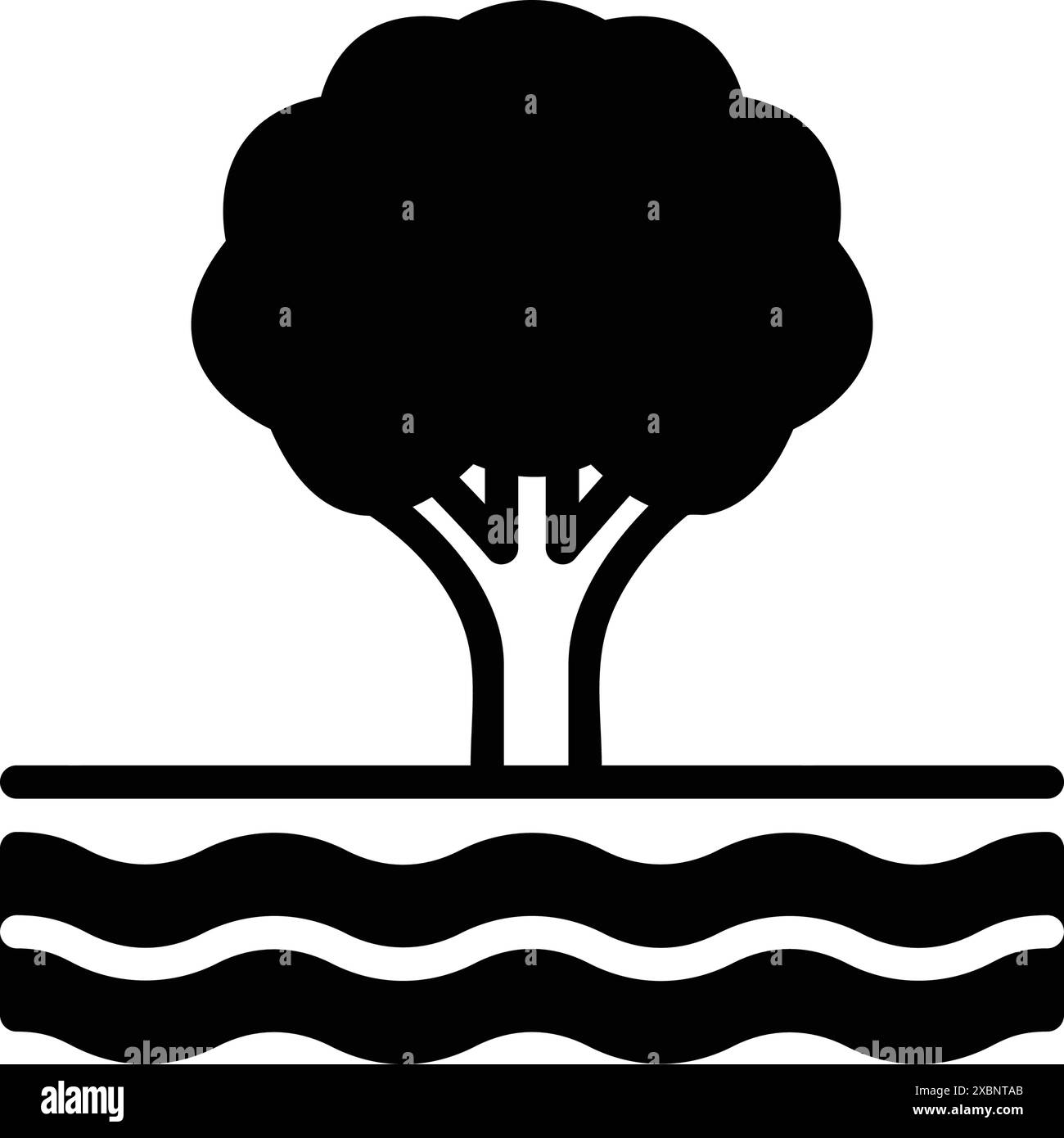 Icona per bordo, albero Illustrazione Vettoriale
