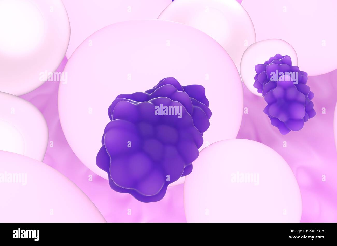 Liposarcoma - Vista ravvicinata illustrazione 3d. Foto Stock