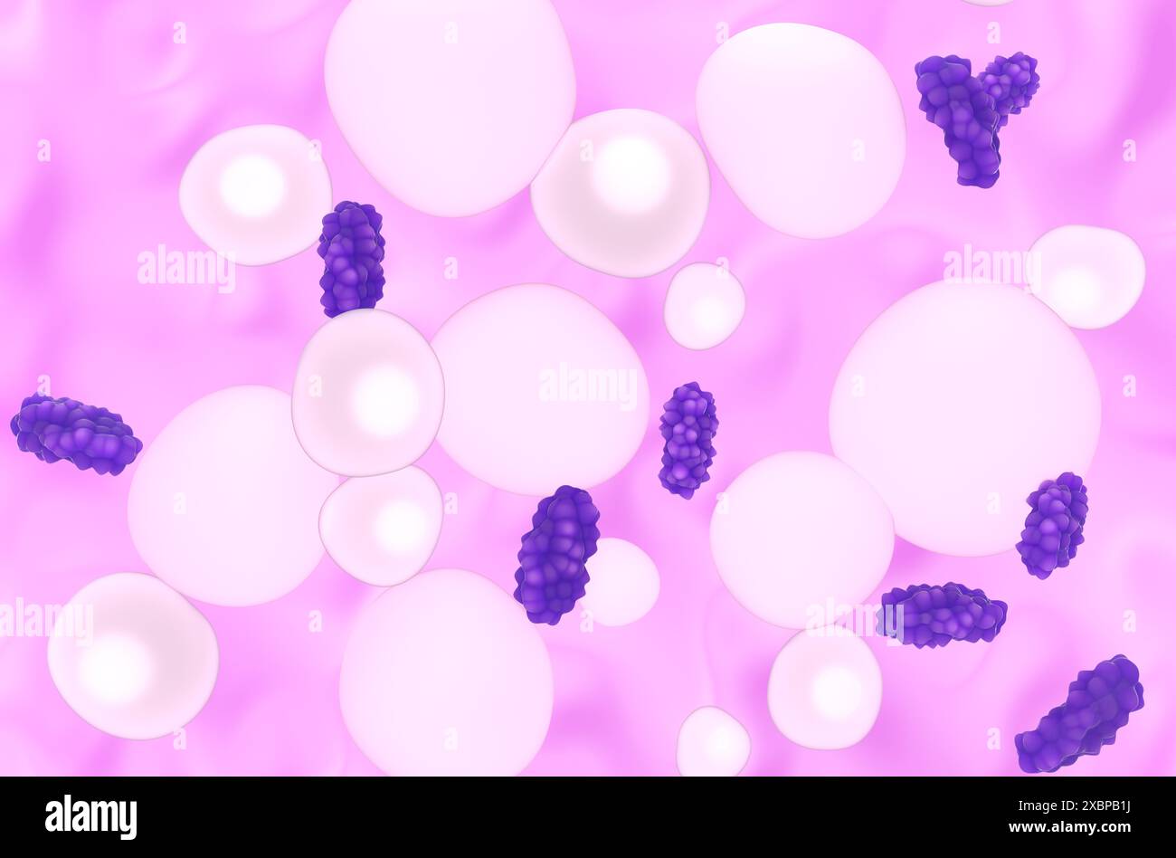 Liposarcoma - illustrazione 3d della vista isometrica Foto Stock