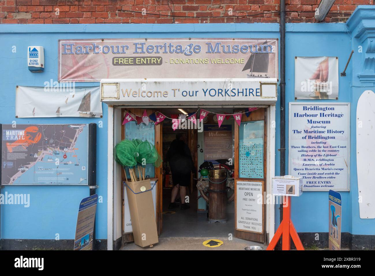 Bridlington Harbour Heritage Museum, attrazione turistica sul mare nell'East Yorkshire, Inghilterra, Regno Unito Foto Stock