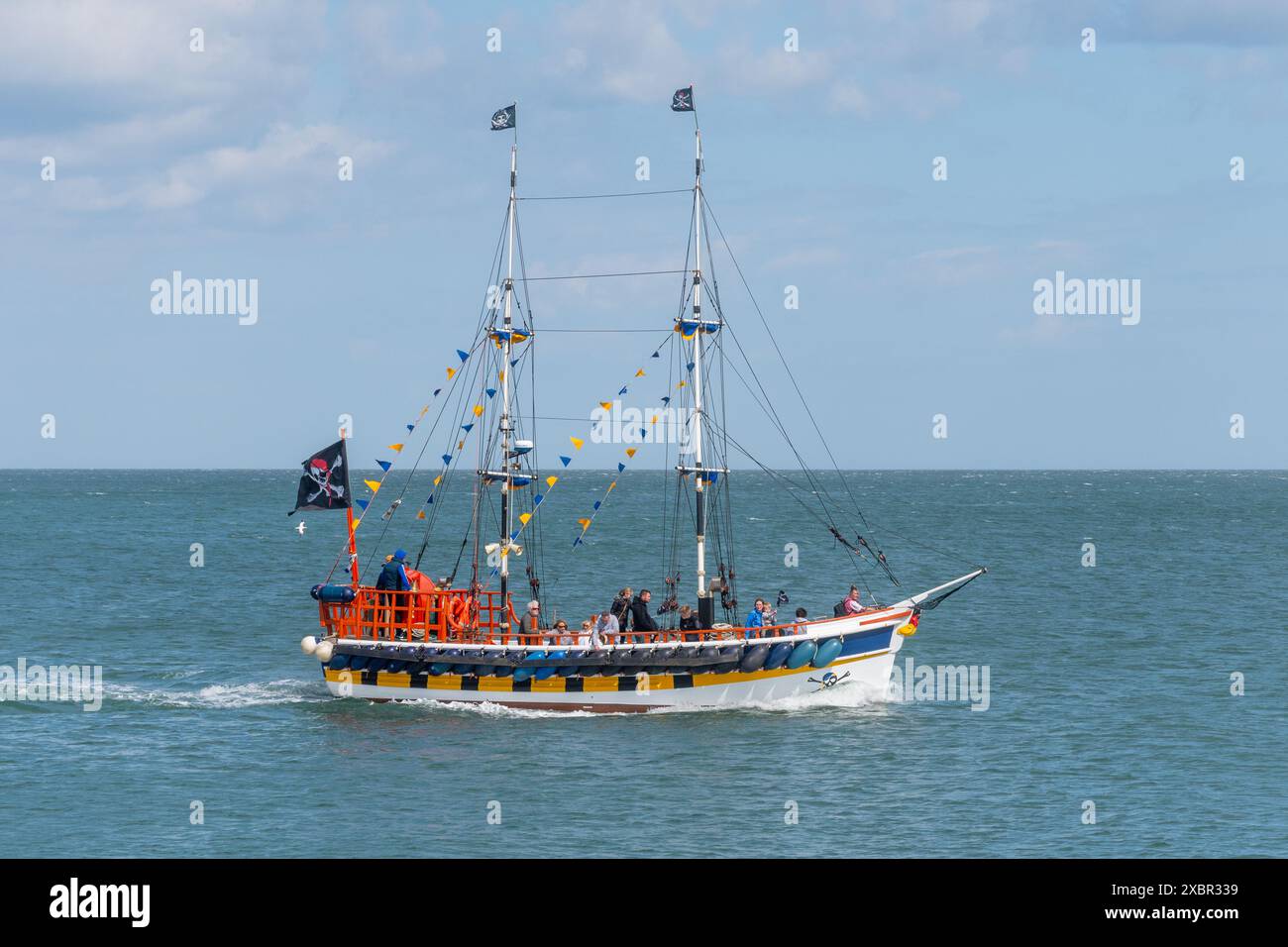 Un'attrazione turistica di Bridlington, East Yorkshire, Inghilterra, Regno Unito, che offre gite in barca al pubblico Foto Stock