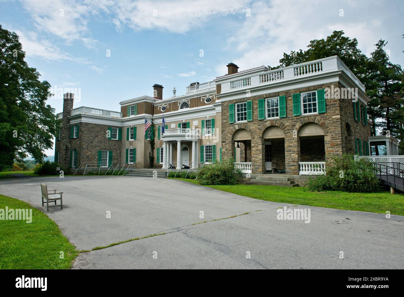 Sede del sito storico nazionale Franklin D. Roosevelt. Springwood estate, Hyde Park, Stato di New York, Stati Uniti Foto Stock