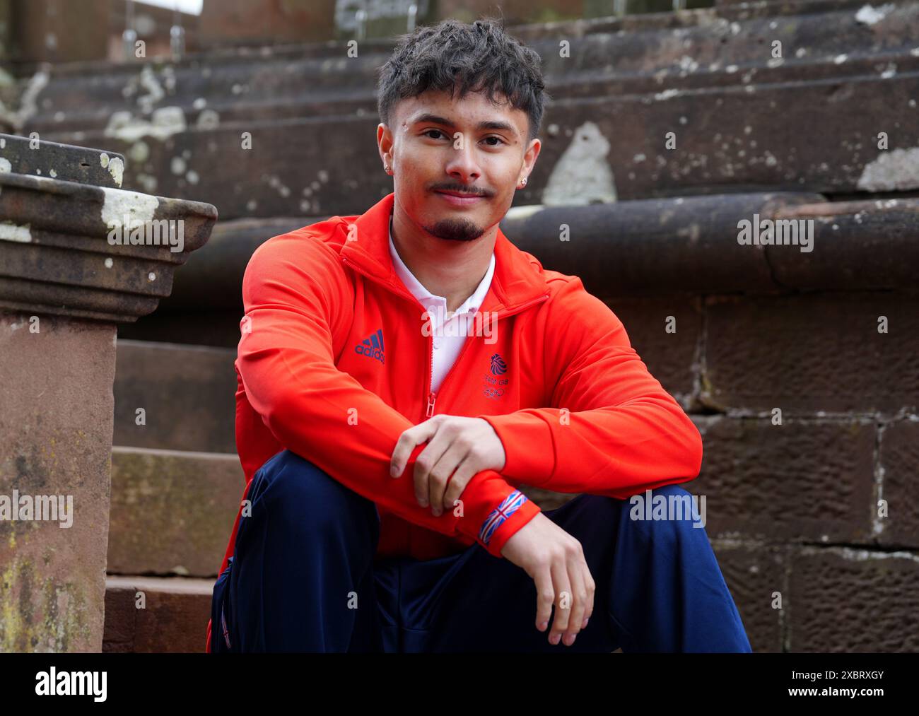 Jake Jarman durante l'annuncio della squadra del Team GB Paris 2024 al Lilleshall National Sports Centre, Shropshire. Data foto: Giovedì 13 giugno 2024. Foto Stock