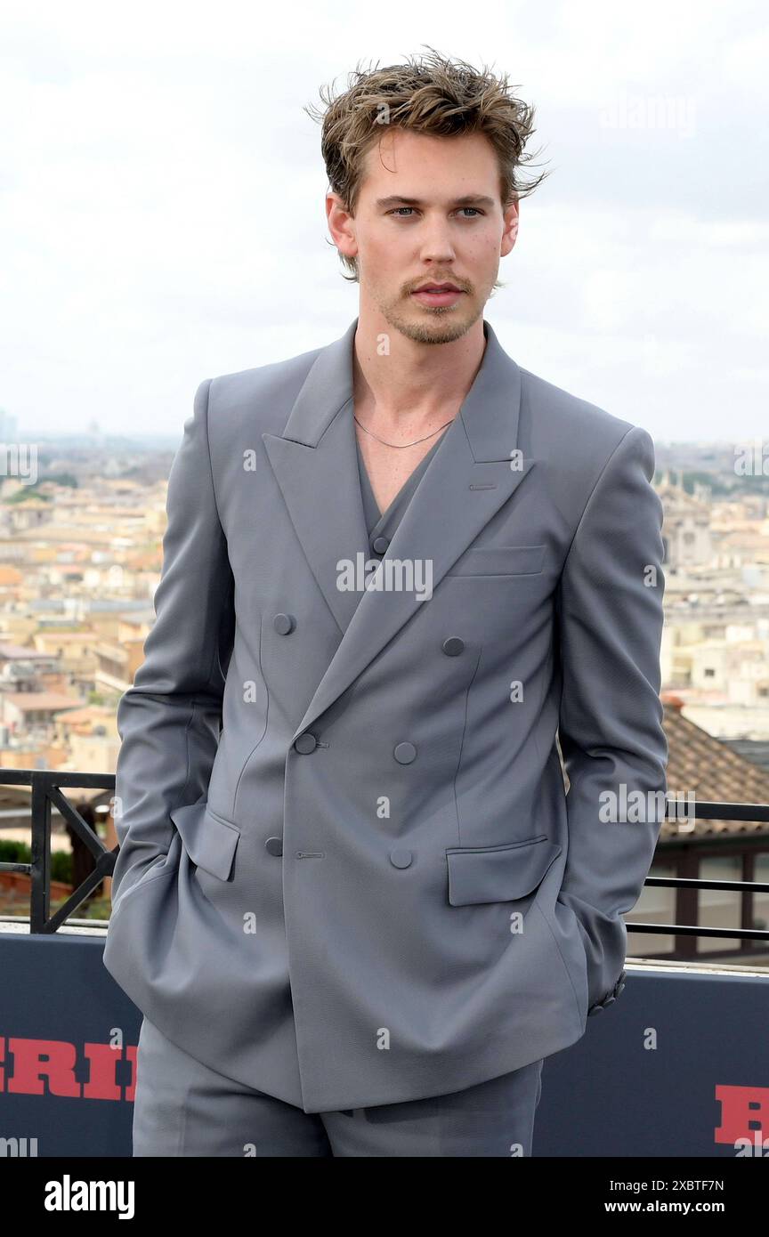 Austin Butler beim Photocall zum Kinofilm The Bikeriders im Hotel Hassler Roma. ROM, 13.06.2024 *** Austin Butler alla photocall per il film The Bikeriders all'Hotel Hassler Roma, 13 06 2024 foto:XA.XM.xTinghinox/xFuturexImagex Bikeriders 4531 Foto Stock