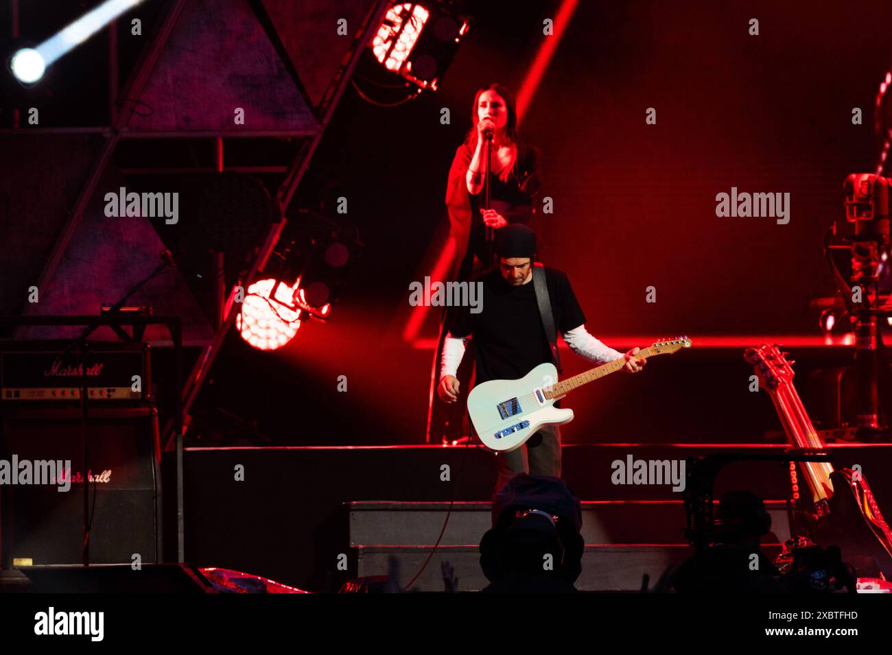 Vasco Rossi si esibisce ieri sera 12.6.24 allo stadio di San Siro ( Milano ) Foto Stock