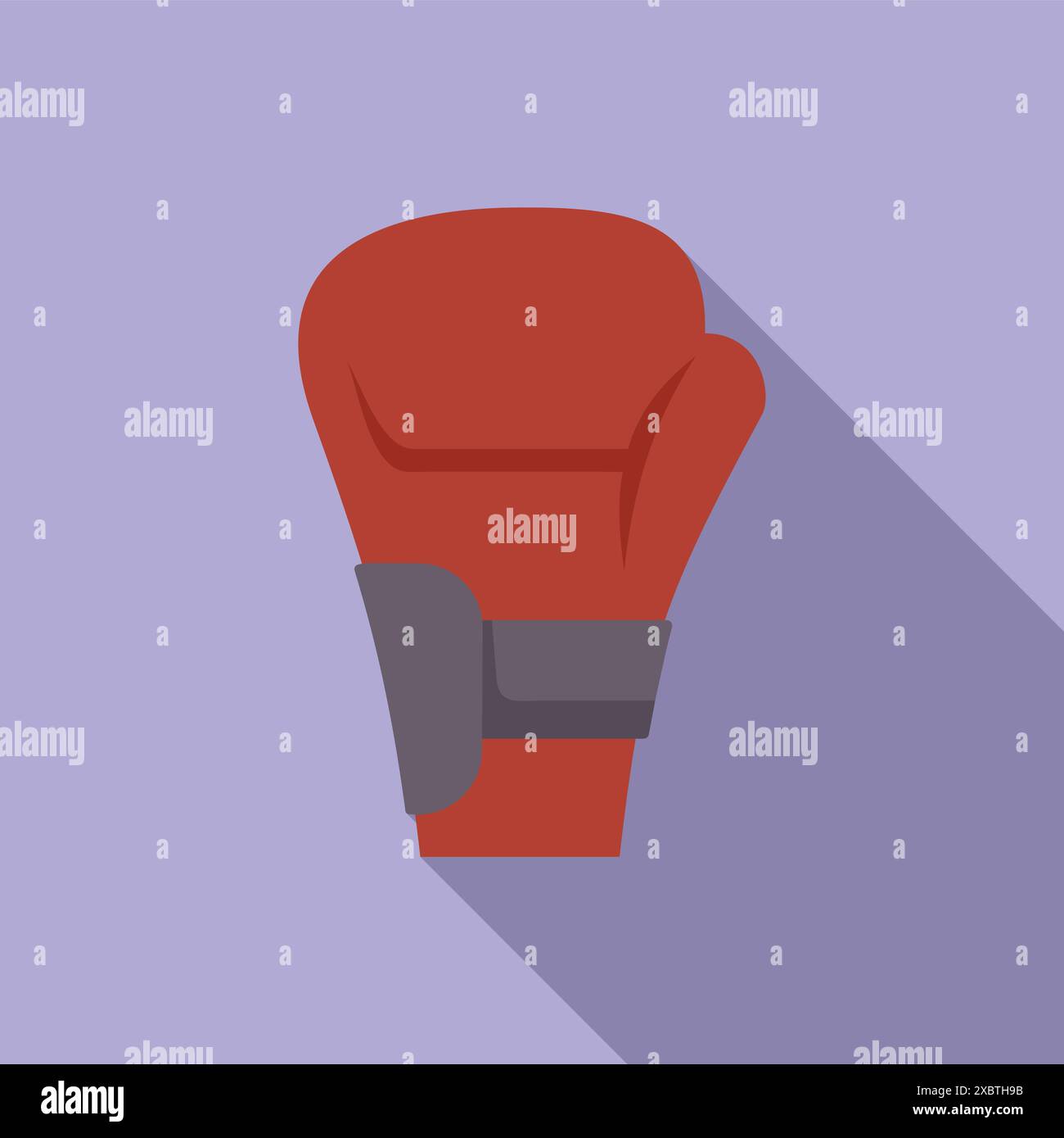 Guanto da boxe rosso che protegge una mano durante una sessione di allenamento Illustrazione Vettoriale