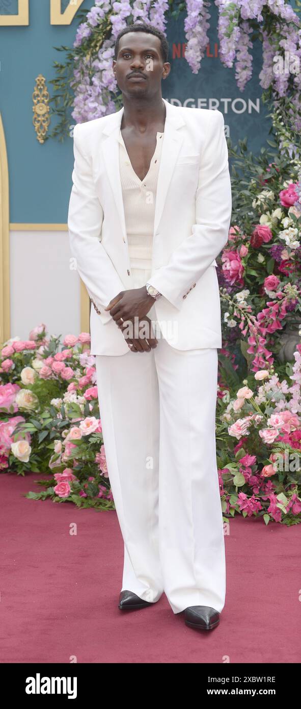 La foto deve essere accreditata ©Alpha Press 078237 12/06/2024 Victor Alli alla Bridgerton Season 3 Part 2 Special London Screening Foto Stock