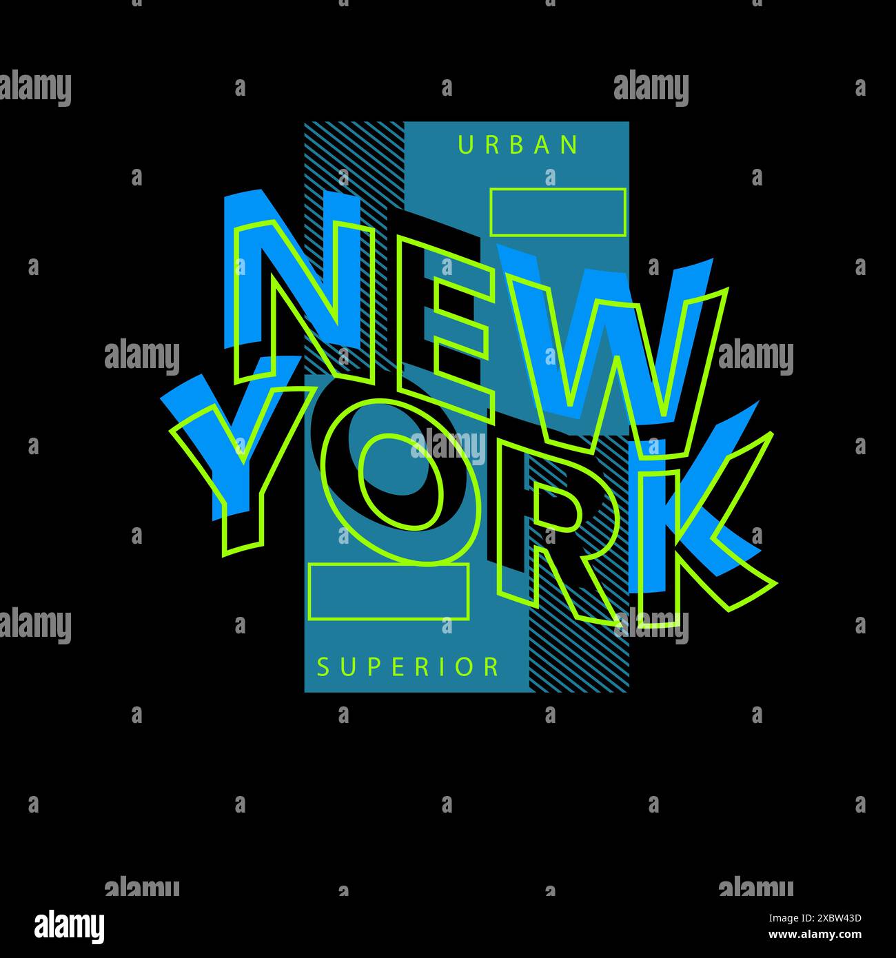 Poster con tipografia superiore urbana di New York Illustrazione Vettoriale