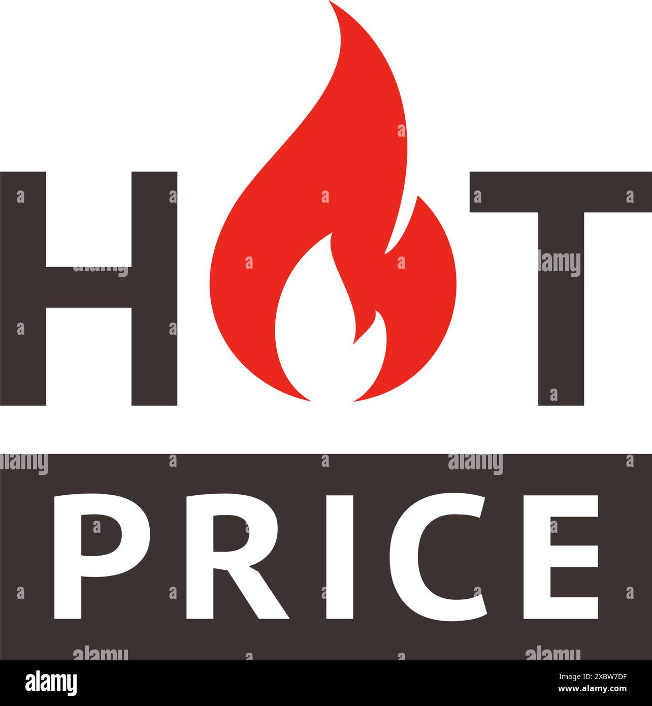 icona del prezzo caldo, realizzata in stile colorato Illustrazione Vettoriale