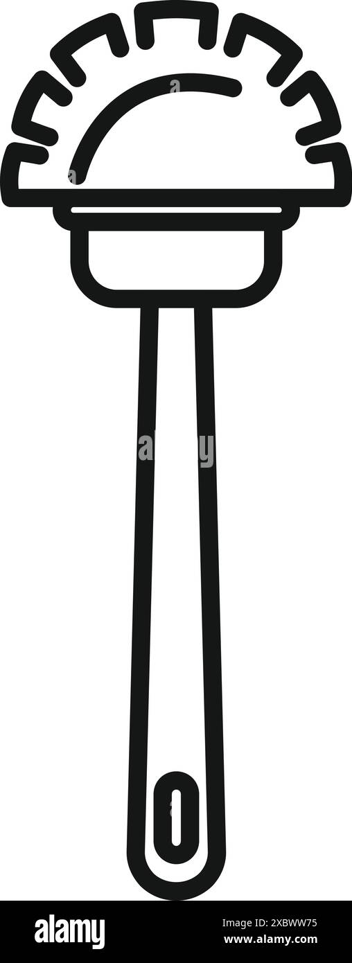 Il produttore di empanada con manico è perfetto per preparare empanadas, torte, gnocchi, cheburek, calzoni, ravioli e molto altro Illustrazione Vettoriale