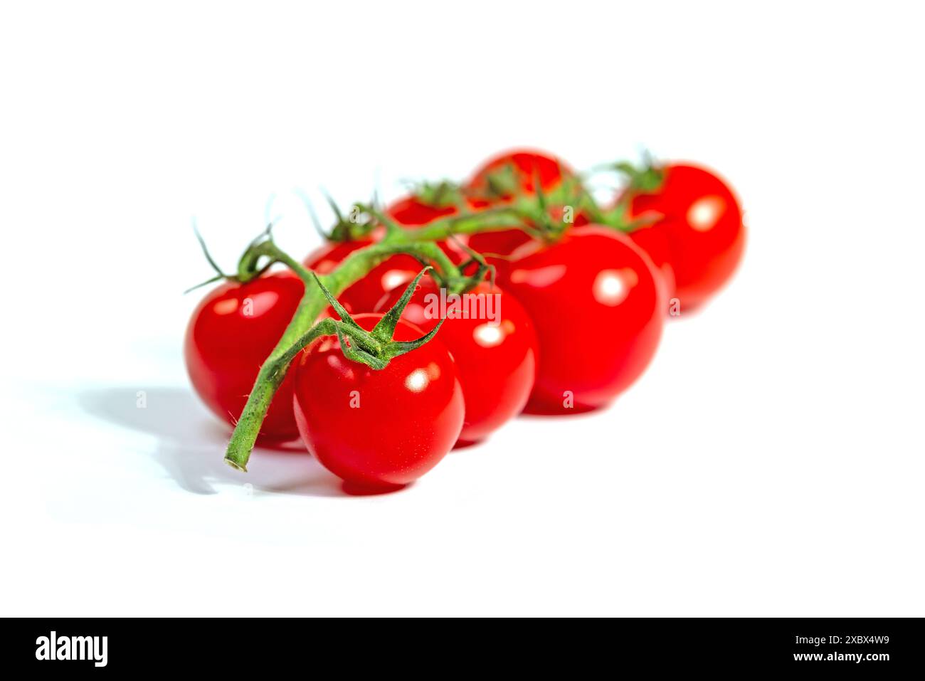 Cocktail di pomodori su sfondo bianco Foto Stock