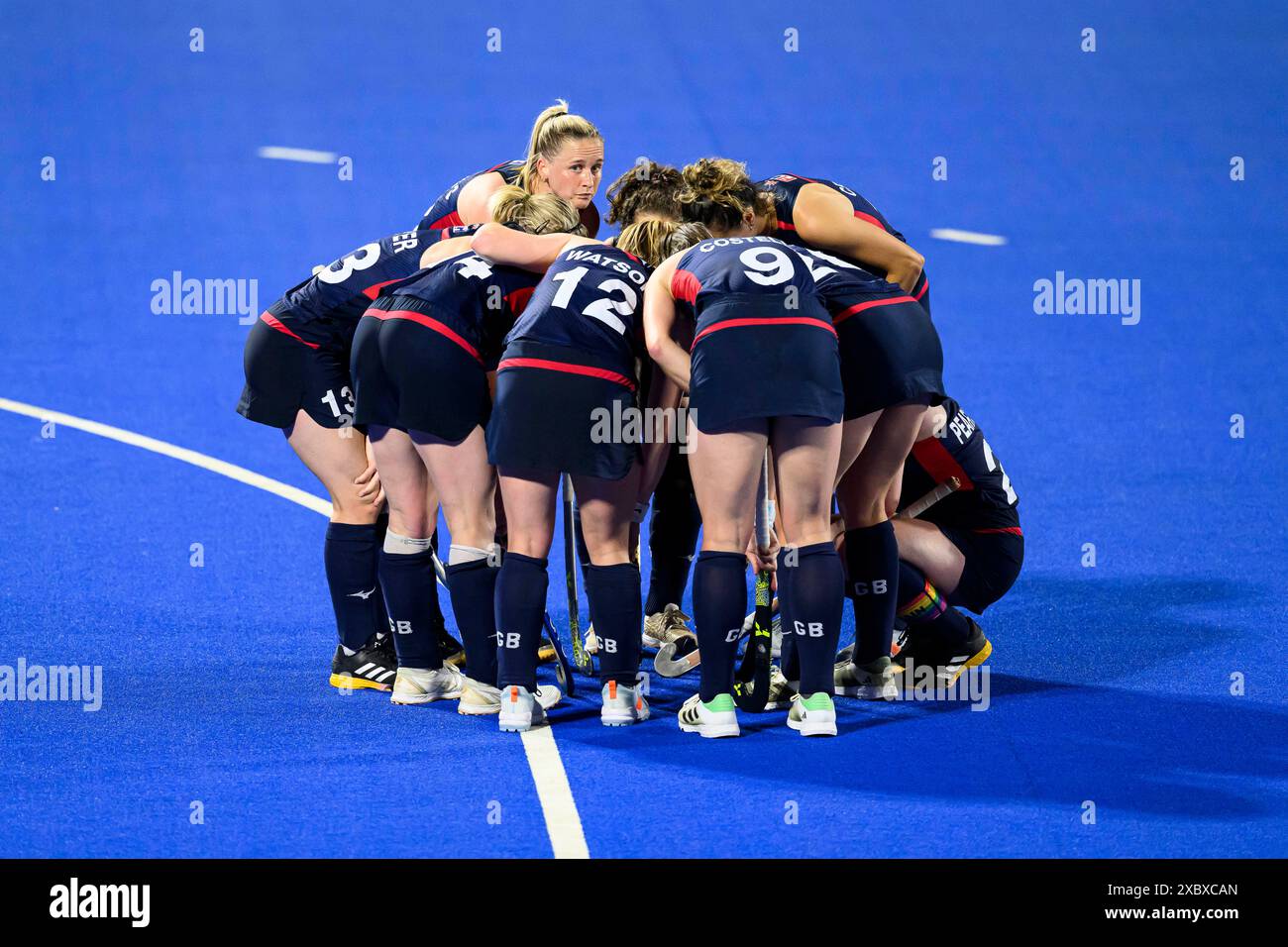 LONDRA, REGNO UNITO. 12 giugno, 24 giugno. Durante FIH Hockey Pro League - Gran Bretagna contro Australia (donne) al Lea Valley Hockey and Tennis Centre mercoledì 12 giugno 2024 a LONDRA, INGHILTERRA. Crediti: Taka G Wu/Alamy Live News Foto Stock