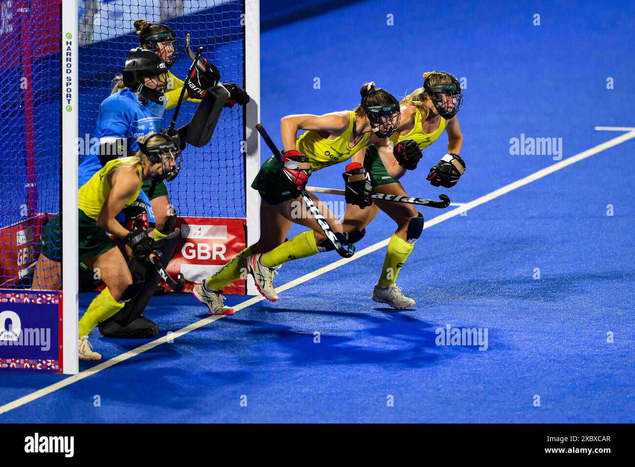 LONDRA, REGNO UNITO. 12 giugno, 24 giugno. Durante FIH Hockey Pro League - Gran Bretagna contro Australia (donne) al Lea Valley Hockey and Tennis Centre mercoledì 12 giugno 2024 a LONDRA, INGHILTERRA. Crediti: Taka G Wu/Alamy Live News Foto Stock