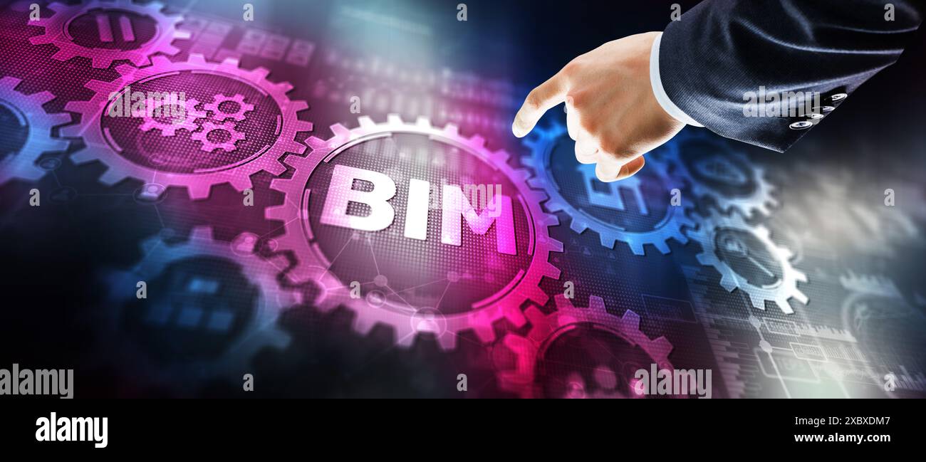 BIM. Building Information Model. Modello di costruzione e progettazione aggiornato. Foto Stock